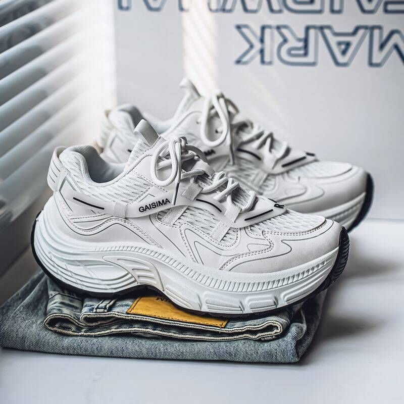 European Trendy Versatile Ins-style Thick-soled Dad Summer Breathable Mesh Height-increasing S, 10cm Sports Casual_vogvips.com