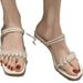 MTX 2025 New Versatile Mid-Heel Chunky Heel Fairy Style Fashion Two-Way Slippers For Women Korean Version High Heels_vogvips.com