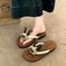 Cute Cartoon Polka Dot Women's Flip-Flops For Outdoor Wear, 2026 Summer New Style, Flat Beach Versatile Sandals_vogvips.com