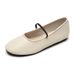 Soft-faced Round Head, Light Mouth Single Shoes, Thin Word With Flat Bottom Mary Jane Women's Shoes_vogvips.com