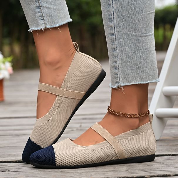 Foreign Large Fly-knit Single 2026 New Model Flat Casual Breathable Shallow Size 43 Cross-border Foreign Trade Women's_vogvips.com