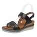Spring/Summer New Large Shoes Slope Heel Round Toe Wide Strip Buckle Casual Sandals Women's_vogvips.com