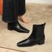 Rough Heeled Chelsea Short Boots For Women, Retro Style British Pointed Versatile, Slimming And Elastic Chimney Boots, Martin Boots_vogvips.com