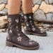 Women's Western Rider Boots plus Size Printed Chunky Heel Autumn Arrival European American Style_vogvips.com