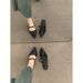 French-style Low-heeled White Flip-top Women's Shoes For Outerwear, 2026 New Summer Style, Versatile And Elegant Pointed-toe_vogvips.com