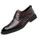 Euro Step Top Layer Cowhide British Style Business Formal Genuine Leather Brogue Shoes Men's Crocodile Pattern_vogvips.com