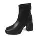 2026 Autumn Winter New French Retro High Elegant Short Fashion Chunky Heel Back Zipper Square Toe Women's Boots Trendy_vogvips.com
