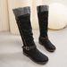 High Tube Foreign Trade Plus Size Martin For Women, New Autumn Winter Square Heel Side Zipper European And_vogvips.com