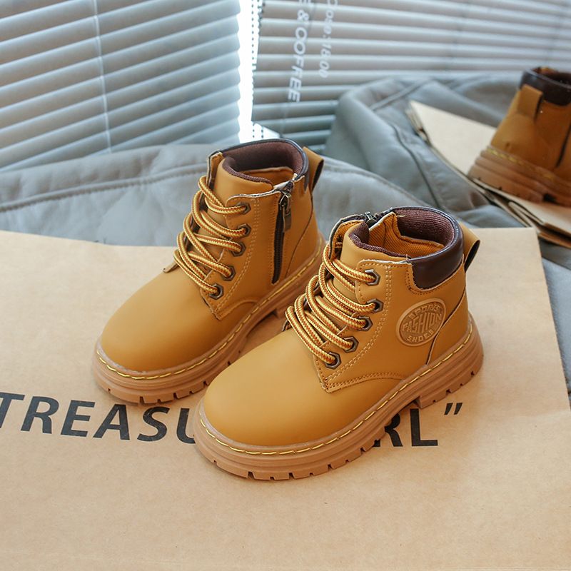 Girls' Children's New Trendy Kids' Shoes Autumn Non-Slip Martin Little Yellow Super Popular Short Boots_vogvips.com