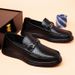 First Layer Cowhide Men's Autumn Business Casual Leather Shoes Commuting Versatile Breathable Non-Slip Slip-On Loafers_vogvips.com