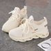 Summer Women's Breathable Hollow Flyknit Mesh Shoes, Women's Korean Style Versatile Thick-Soled Sports Shoes, Casual Run_vogvips.com