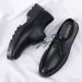Elevated Dress Shoes For Men 5cm Height Increasing Leather Low-cut Formal Footwear_vogvips.com