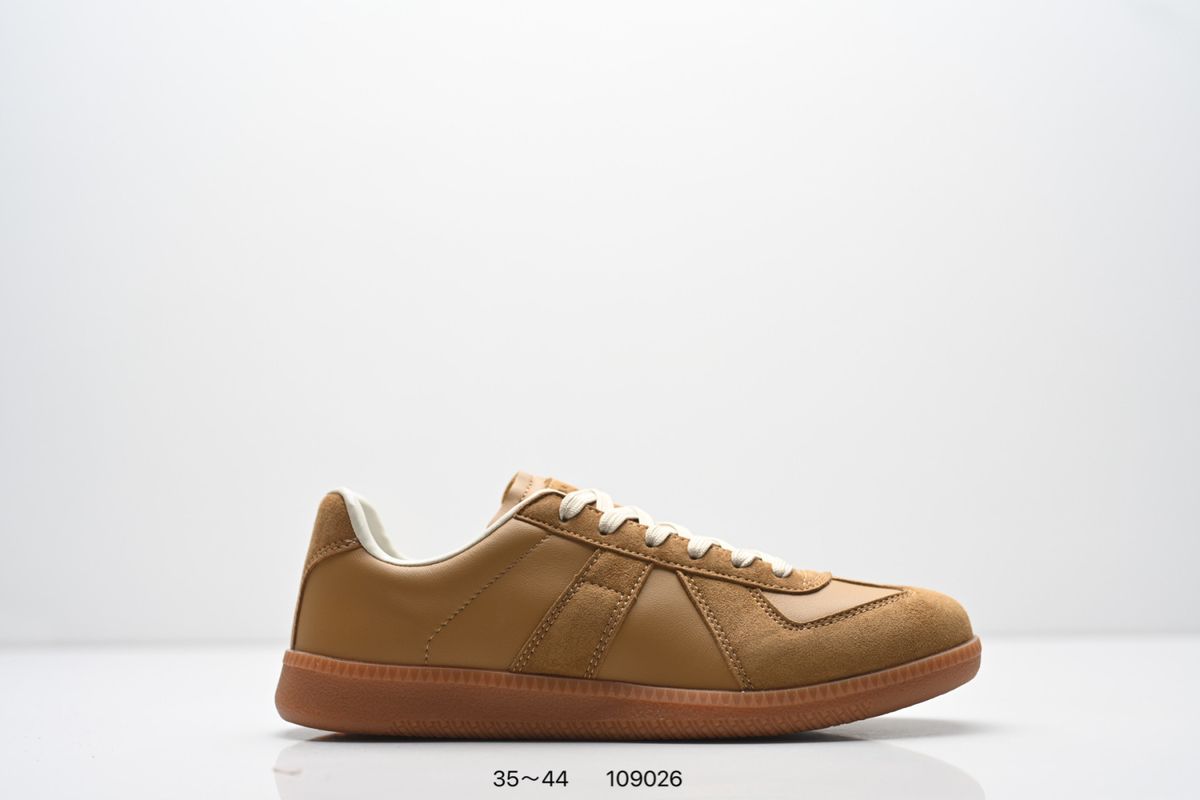 New German Training Shoes Couple Leather Casual Board Shoes Classic Gentleman German Training Flat Bottom Versatile Board Shoes_vogvips.com