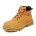 Men's Waterproof Leather Work Boots - High Top Rugged Outdoor Boots For Men, Durable & Comfortable Casual Boots For All Seasons_vogvips.com