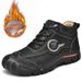 New high-top cotton-padded shoes men's shoes high-top fleece-lined warm leather shoes outdoor sports waterproof casual shoes non-slip hiking shoes_vogvips.com