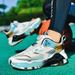 Autumn New Men's Shoes Ultra Light Leather Surface Practical Rubber Sole Basketball Shoes Large Size Trendy Shoes_vogvips.com