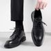 European Warm Series Black For Men, Summer, Autumn, Winter, Breathable, Korean Height Increasing, Youth, British Style, Pointed Toe, Business_vogvips.com