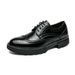 Euro Step Casual Fashion Youth Leather Four Seasons New Large Size 46 Men's Low-top Brogue Carved Business Formal Shoes_vogvips.com