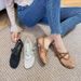 Flat Hollow Summer New Women's Sandals Fishnet Mesh 2025 Mary Jane Ballet Shoes Women_vogvips.com