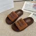 Fluffy For Women, New Autumn Style, Letter Ins Fashion, High-end Home And Outdoor Wear, Winter Cotton Slippers_vogvips.com