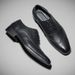 Euro Step Men's Brogue Formal Leather Large Size Business Casual Pointed Toe Single Wedding Oxford Shoes_vogvips.com