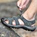 High Quality Sandals, Large Dock Layer Cowhide Outdoor Leather Hollowed Out Shoes, Thick Soled Casual Men's Sandals_vogvips.com
