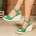 Women's Summer Wedge Sandals With Buckle Closure, Thick Platform Heel, Braided Rope Sole, Breathable & Stylish For Casual Outings_vogvips.com