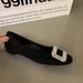 High-End French Style Evening Breeze Elegant Black Low Heel Single Shallow Mouth Spring Slip-On Women's Shoes Loafers_vogvips.com