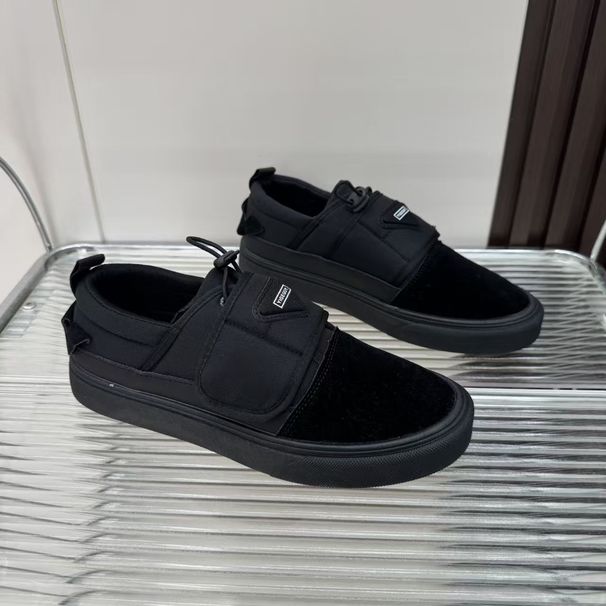 Velcro Couple's Matching Sports Versatile Casual Shoes, Black Warrior Slip-on Trendy Sneakers, Women's Student Shoes_vogvips.com