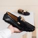 2025 Summer Large Crocodile Lightweight Bean Trendy Style Casual Driving Leather Shoes Men's_vogvips.com