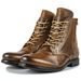 Men’s Shoes Knight Series Polished Two Tone Side Zipper Plus Size Knight Boots Mens Leather Boots_vogvips.com