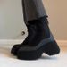 Women's Petite Martin Boots Genuine Leather Slim Fit High Heel Wedge Ankle Autumn Winter Style Platform Boots_vogvips.com