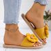 Women's Fashion Trend Big Flower Non-slip Wear Comfortable Soft Soled Flat Sandals_vogvips.com