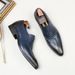 New Breathable Fashionable Small Pointed Leather Men With Crocodile Pattern Emed For Business And Leisure Men's Lefu_vogvips.com