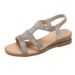 Cross-border Roman For Women, 2024 Spring/summer New Style, Open-toe Fairy-style Rhinestone Thick-soled Comfortable_vogvips.com
