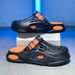 Men’s Shoes New Summer Anti Slip Wear Resistant Shit Stepping Feeling Closed Toe Slippers Thick Soled Outdoor Wear Two Way Sandals_vogvips.com
