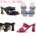 Women's Shoes New Sexy Square Toe Rhinestone Stiletto Heel Sandals, Simple And Versatile Solid Color Plus Size Women's Shoes_vogvips.com