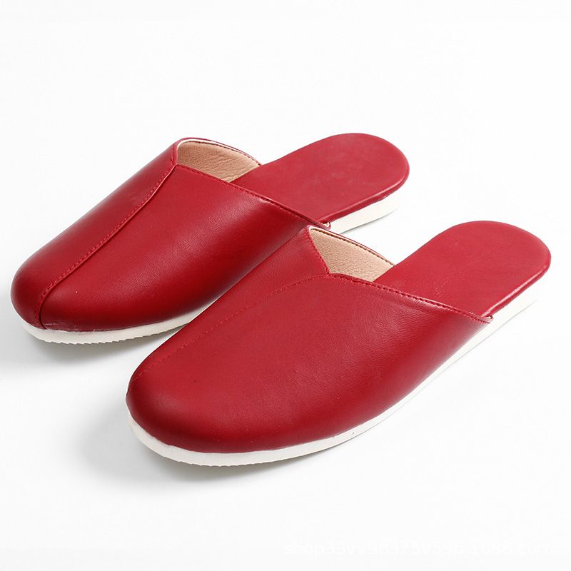 Men’s Shoes Four Seasons Genuine Leather Home Slippers Indoor Custom Non Slip Home Sheepskin Head Leather Slippers_vogvips.com