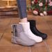 Autumn Fleece-Lined Thickened Height-Increasing 4cm Snow Women's Winter 2025 New Versatile Waterproof Short Boots Cotton_vogvips.com