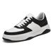 Platform Couple Board Shoes First Layer Cowhide Casual Board Shoes Men's Genuine Leather Black And White White Shoes Boys_vogvips.com