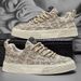 Canvas Shoes Men Low Top Summer 2025 New Niche Low Top Printed Board Shoes Men Thick Sole Sports Casual Fashion Shoes_vogvips.com