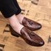 New Fashion Genuine Leather Tassel Business Casual Loafer Shoes For Men Black Business Formal Leather Shoes For Daily Office Casual Men's Shoes For Dr_vogvips.com