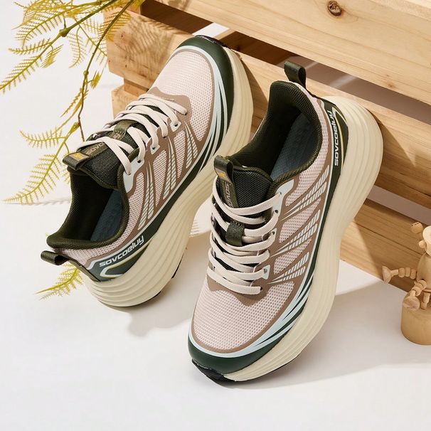 A Pair Of Youth Spring And Autumn Casual Breathable Lace Up Lightweight Running School Sports Shoes_vogvips.com