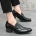 Men's Genuine Leather Slip-On Dress Shoes - Pointed Toe Formal Loafers (British Style Collection)_vogvips.com
