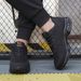 Men's Steel Toe Safety Shoes, Anti-Smashing Anti-Puncture, Fly Knit Upper, EVA Air Cushion Sole For Miners, Construction & Factory Workers_vogvips.com