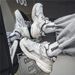 Men's Shoes Student Fashion Lace Up Thick Soled Height Increasing Shoes Personalized Trendy Breathable Mesh Shoes Men's Low Top Sports Casual Shoes_vogvips.com