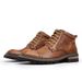 European Warm Series SYD Goodyear Martin Men Genuine Leather Caual Britih Style Color Polihed High-top Shoe Height Increaing Riding_vogvips.com
