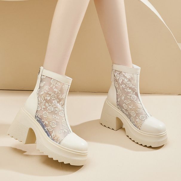 National Style Mesh Thick Sole Slim Chunky Height Increasing Women 2024 New Over-the-Knee Long Boots High Heels_vogvips.com