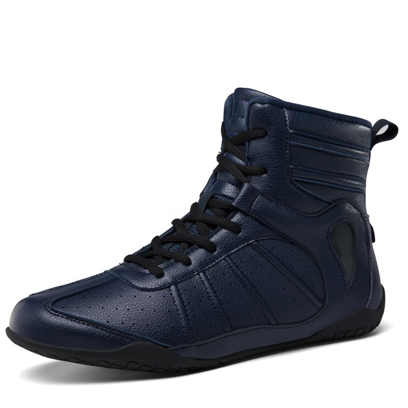 New Men's And Women's Boxing Shoes, Sanda Shoes, High Top Comprehensive Training Shoes, Wrestling Shoes, Long Boots, Boxing Shoes_vogvips.com