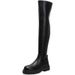 Over-the-Knee Long For Women 2024 Autumn Winter New Elastic Slimming Tall Flat Mid-Heel Thick-Soled Riding Boots_vogvips.com